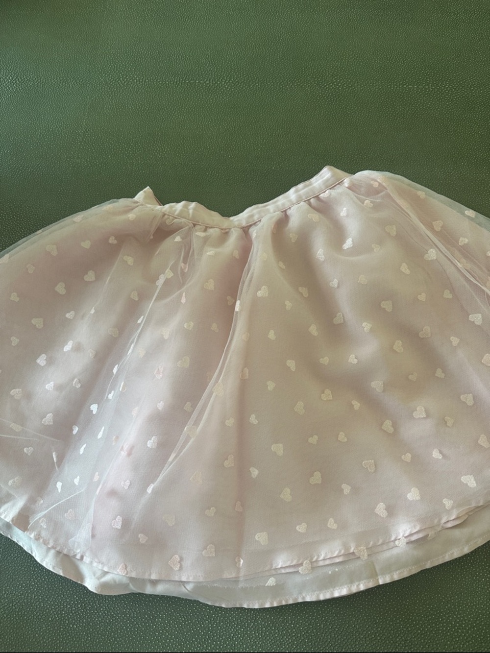 Janie and Jack Light Pink Heart Tulle Skirt